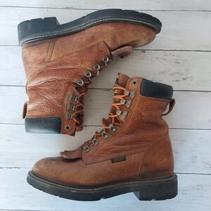 Ariat Heritage Lacer Western Boots Mens 7 Leather Round Toe Work Boot Ariat Boot